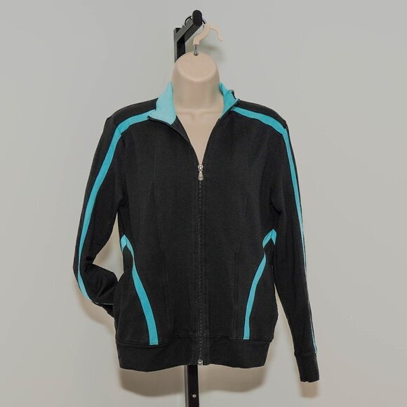 Talbots Full Zip Exercise Top - Size Petite Small - Picture 1 of 4